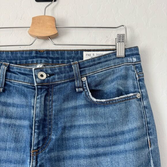 RAG & BONE Dre Low Rise Ankle Slim Boyfriend Jeans in Balboa Wash Size 27 - Picture 3 of 9